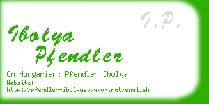 ibolya pfendler business card